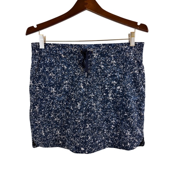 Athleta Pants - Athleta Printed Midtown Skort Women Size 8 Blue Athletic Active